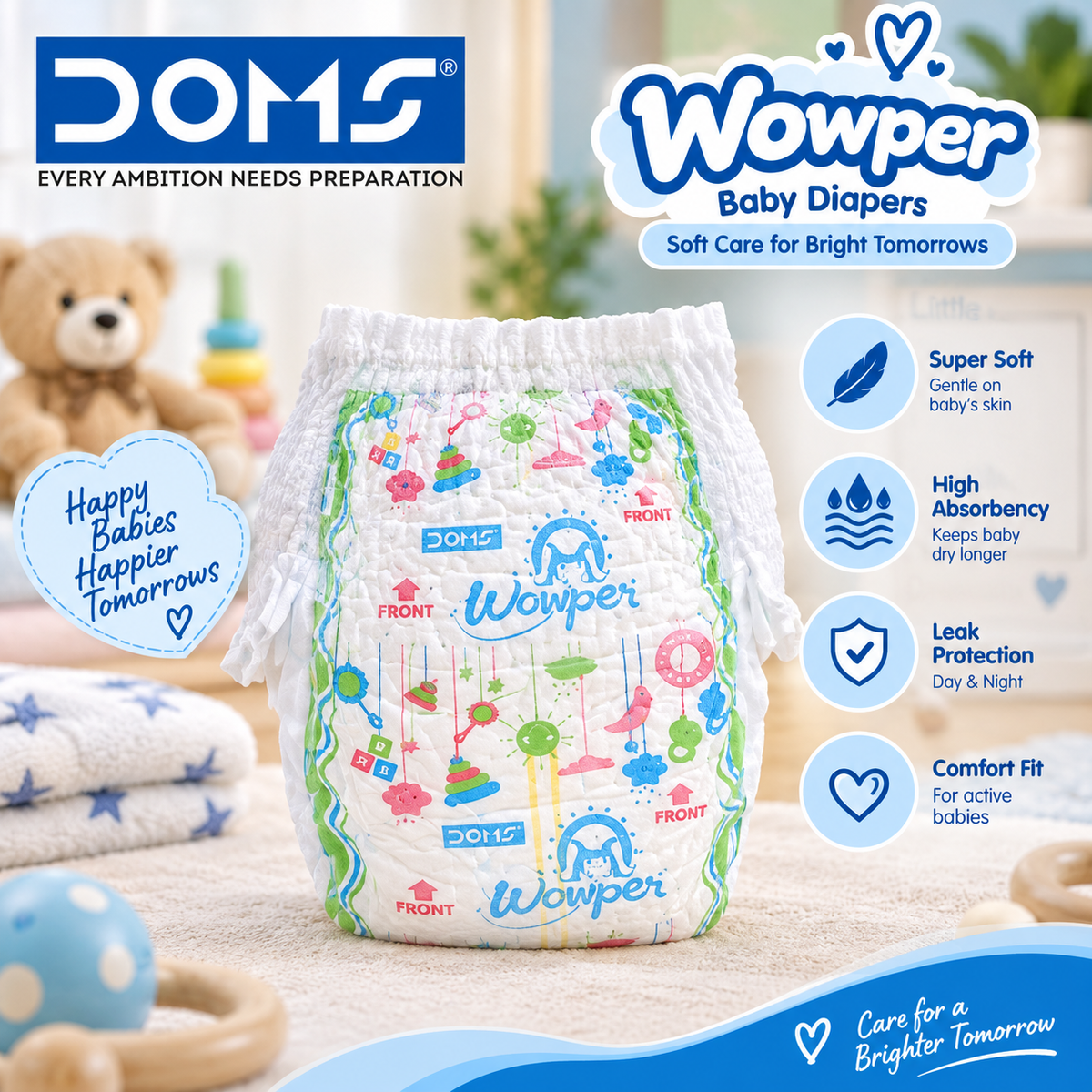 Doms Wowper Baby Diapers-75 Diapers S & XXL (Loose Pack)