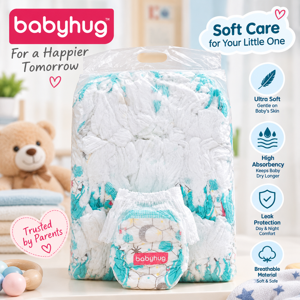 Babyhug Baby Diaper-75 pieces NB & XXL (Loose Pack)
